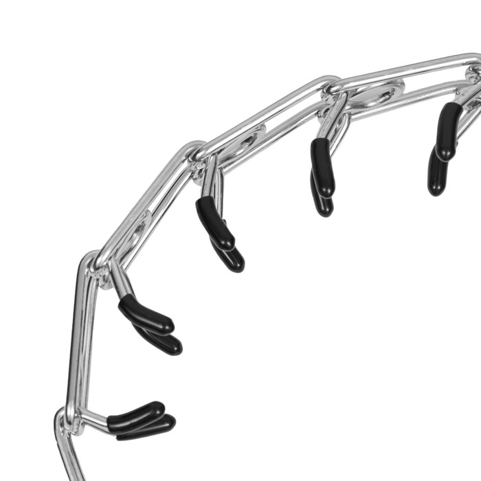 Ошейник - полуудавка строгий с защитными колпачками, 3,5 мм х 55 см Ошейник - полуудавка строгий с защитными колпачками, 3,5 мм х 55 см