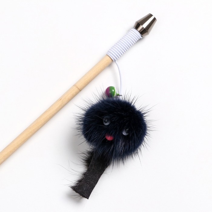 Дразнилка - удочка Дразнилка - удочка "Норковый зверек" на деревянной палочке, микс цветов