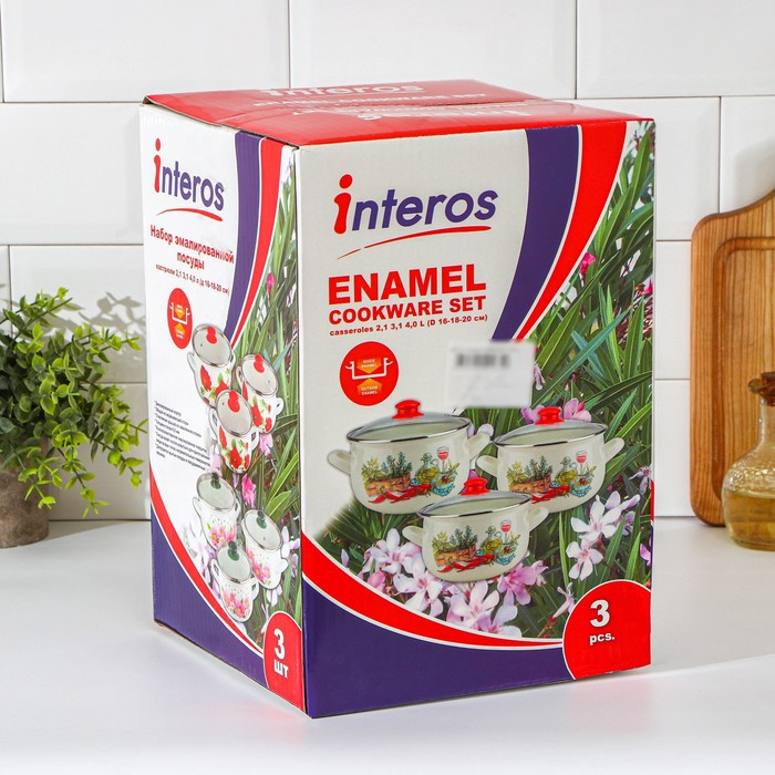 Набор кастрюль «Металлик», 3 предмета: 2,1 л, 3,1 л, 4 л, индукция, цвет чёрный Набор кастрюль «Металлик», 3 предмета: 2,1 л, 3,1 л, 4 л, индукция, цвет чёрный