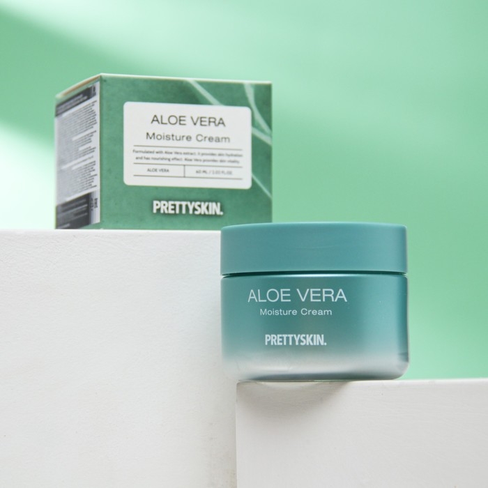Увлажняющий крем для лица с алоэ вера для нормальной и склонной к сухости кожи «PRETTYSKIN», 60 мл Увлажняющий крем для лица с алоэ вера для нормальной и склонной к сухости кожи «PRETTYSKIN», 60 мл