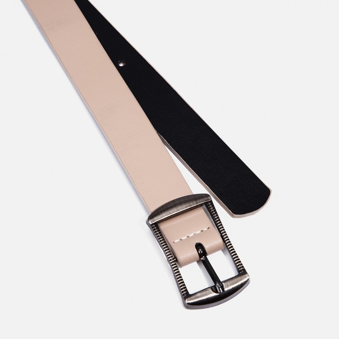 Ремень женский, ширина 2,4 см, пряжка металл, цвет бежевый