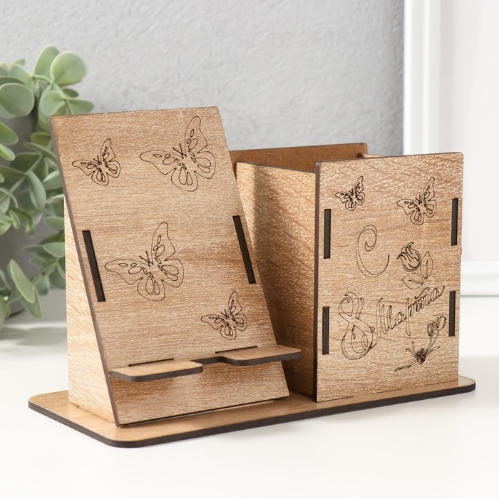 Органайзер настольный Органайзер настольный "Бабочки" 18х12,5х9 см (набор 9 деталей)