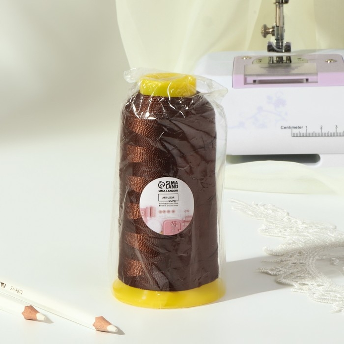 Нитки обувные, 500D/3, 600 м, цвет коричневый Нитки обувные, 500D/3, 600 м, цвет коричневый