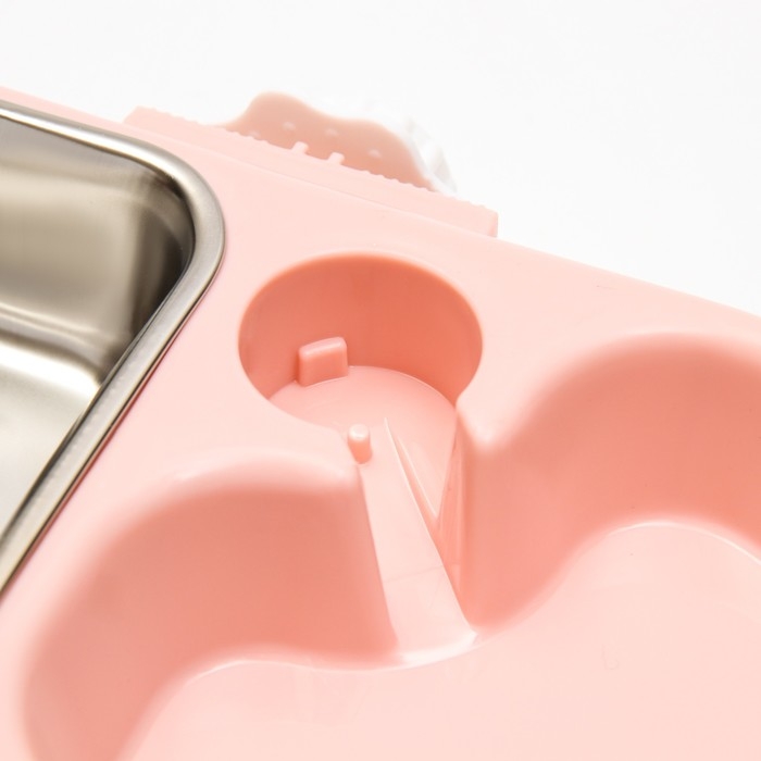 Комплекс автопоилка и автокормушка 26,5 х *16,5 х 22 см, розовый Комплекс автопоилка и автокормушка 26,5 х *16,5 х 22 см, розовый