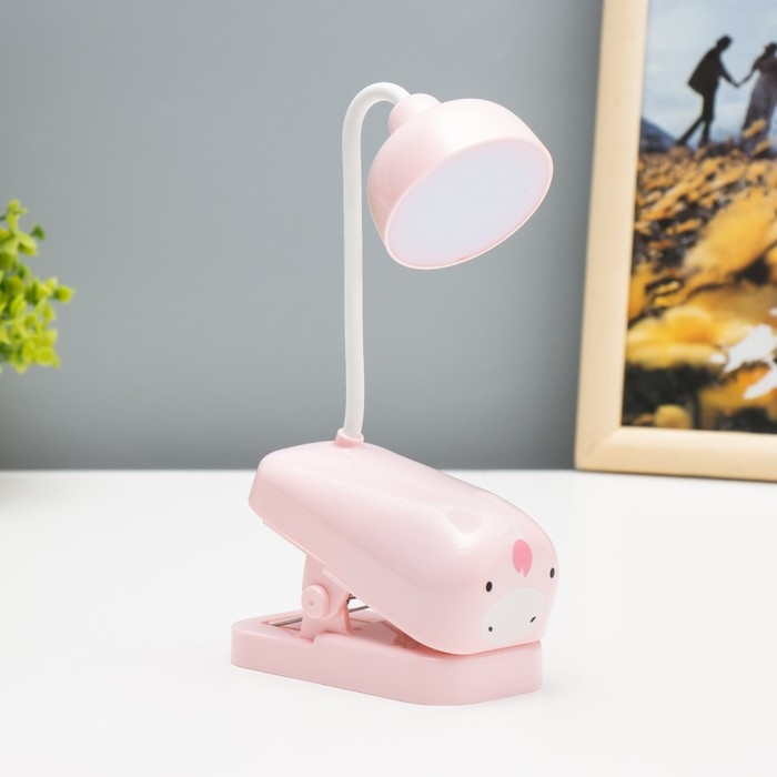 Настольная лампа на прищепке Настольная лампа на прищепке "Мультяши" LED 3Вт USB АКБ МИКС 5,7х10,5х25 см RISALUX