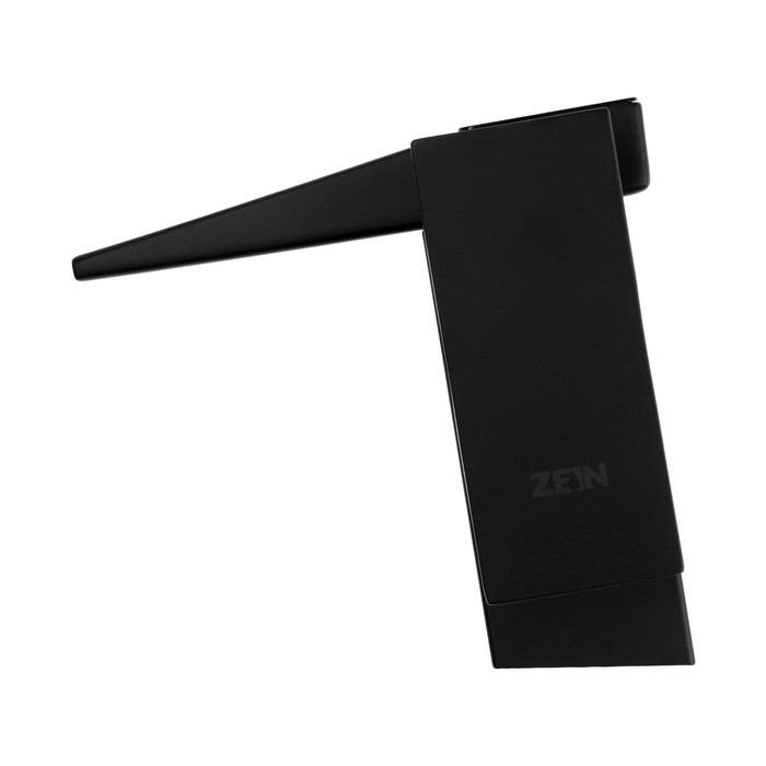 Смеситель для раковины ZEIN Z3810, дизайнерский, однорычажный, плоский излив, черный Смеситель для раковины ZEIN Z3810, дизайнерский, однорычажный, плоский излив, черный