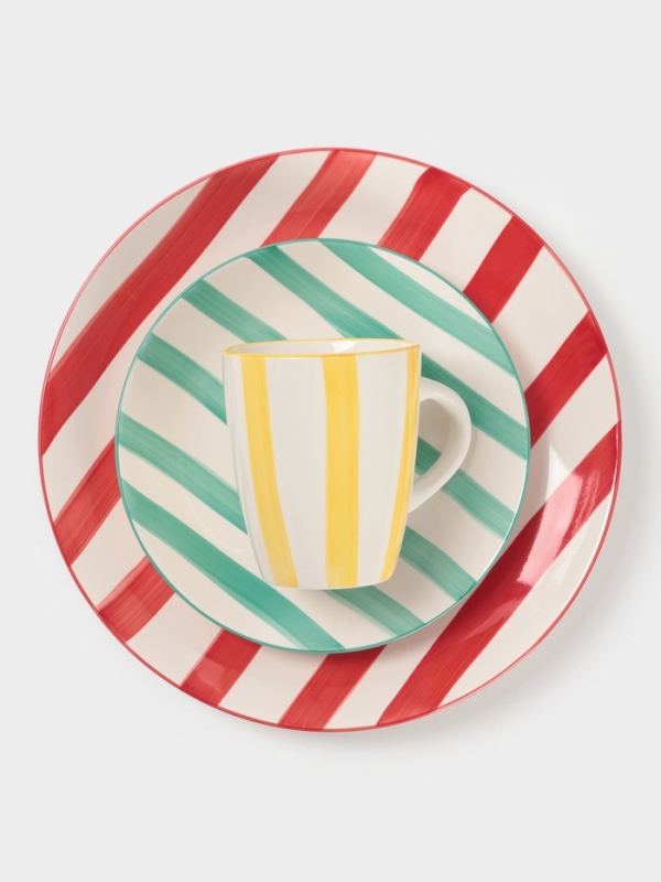 Тарелка глубокая Доляна "Райе" 21см, 21х5, цвет зеленый