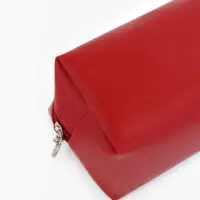 Косметичка женская ONE COLOR, на молнии, экокожа, бордовая