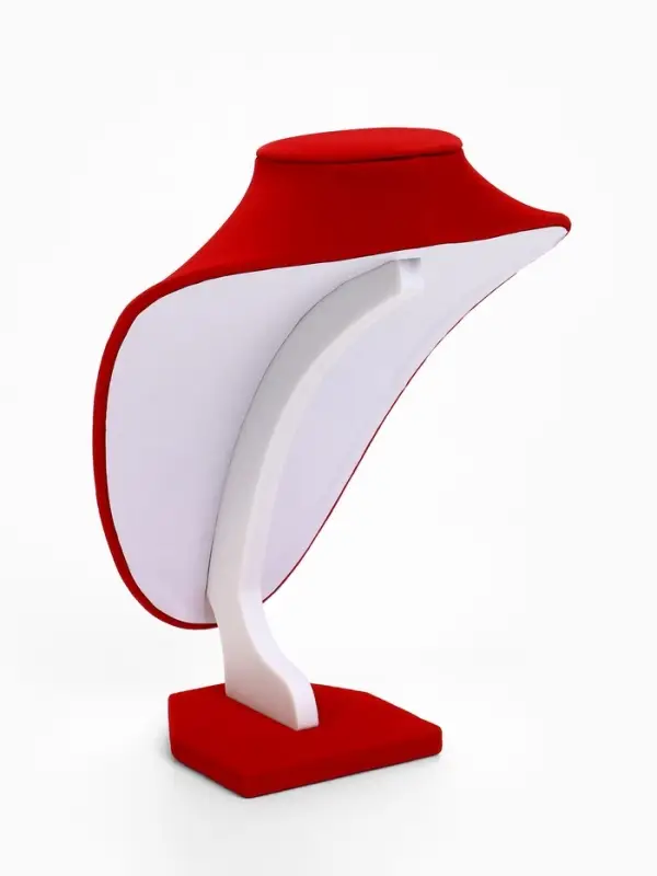 Бюст для украшений QF, 17.5&times;13&times;25 см, h=25 см, красный