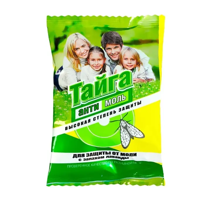 Средство репеллентное от моли  Средство репеллентное от моли "Тайга" Антимоль, с запахом лаванды, 1 шт