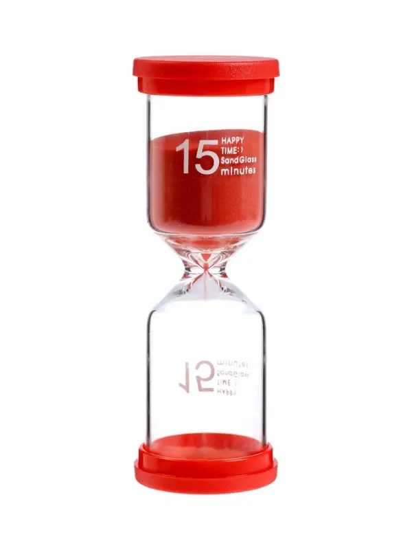 Часы песочные Happy time, на 15 минут, 12.5&times;4 см