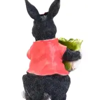 Фигурное кашпо 31 х 18 х 17 см "Зайчик с капустой"