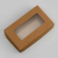 Контейнер навынос, с окном, крафт, 20&times;12&times;4 см