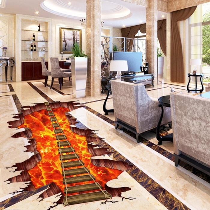 Наклейка 3Д интерьерная Мост 90*60см Наклейка 3Д интерьерная Мост 90*60см