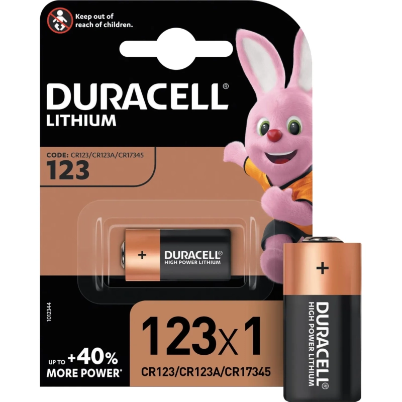 Батарейка DURACELL&nbsp;CR123 литий для фотоапп. бл/1шт