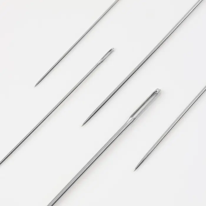 Иглы швейные для штопки &laquo;Ассорти&raquo;, d=0.5/0.6/0.7/0.8/1.1 мм, 3.9-5.5 см, 10 шт.