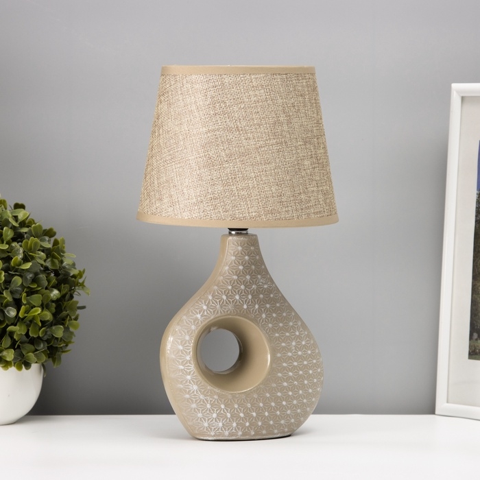 Настольная лампа Настольная лампа "Маделин" Е14 40вт кофе с молоком 18х18х33,5 см