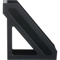 Лоток вертикальный для бумаг СТАММ Базис черный, ширина 100 мм ЛТВ-30853