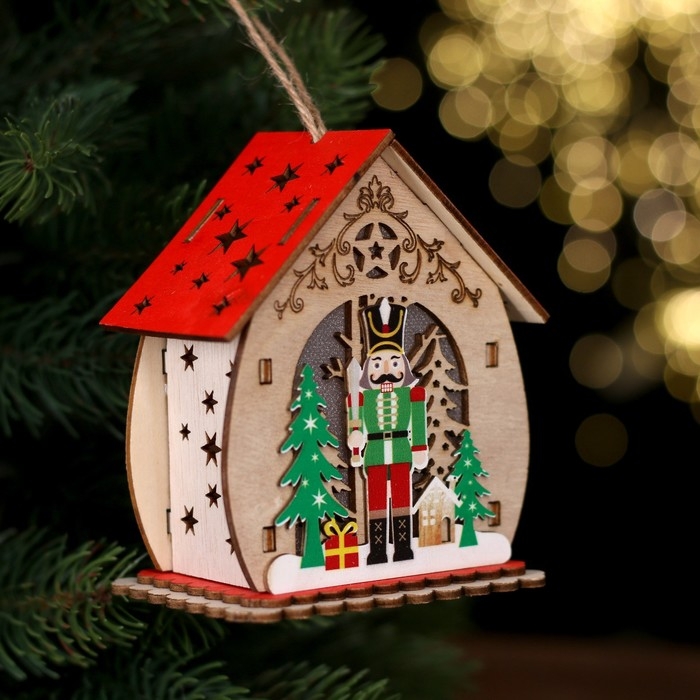 Новогодний декор с подсветкой «Щелкунчик» 9 × 7 × 11 см Новогодний декор с подсветкой «Щелкунчик» 9 × 7 × 11 см