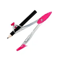 Циркуль металлический Calligrata, 115 мм, с чернографитным карандашом, в пластиковом пенале, МИКС