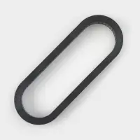 Формы для выпечки перфорированные Доляна &laquo;Овал&raquo;, набор 6 шт., пластик, 14.6&times;5.4&times;2 см, чёрные