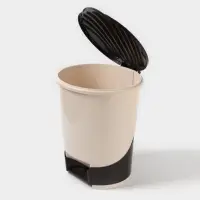 Ведро для мусора, 10 л, с педалью, МИКС