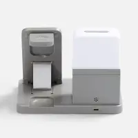 Зарядная станция с электронными часами и подсветкой Large Charge ver.3, серая