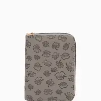 Кошелёк на молнии, 13&times;2&times;9 см, с принтом, серый