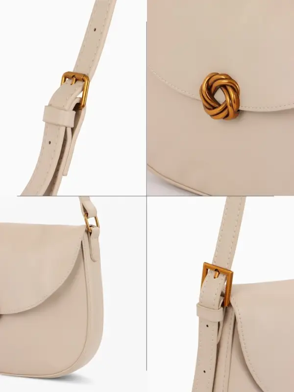 Сумка женская мессенджер TEXTURA на магните, с косметичкой, 28&times;4&times;20 см, молочная