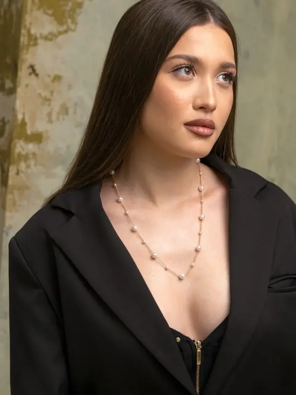 Кулон трансформер &laquo;Россыпь жемчуга&raquo;, бусины №6.8, L=50 см, белый в золоте