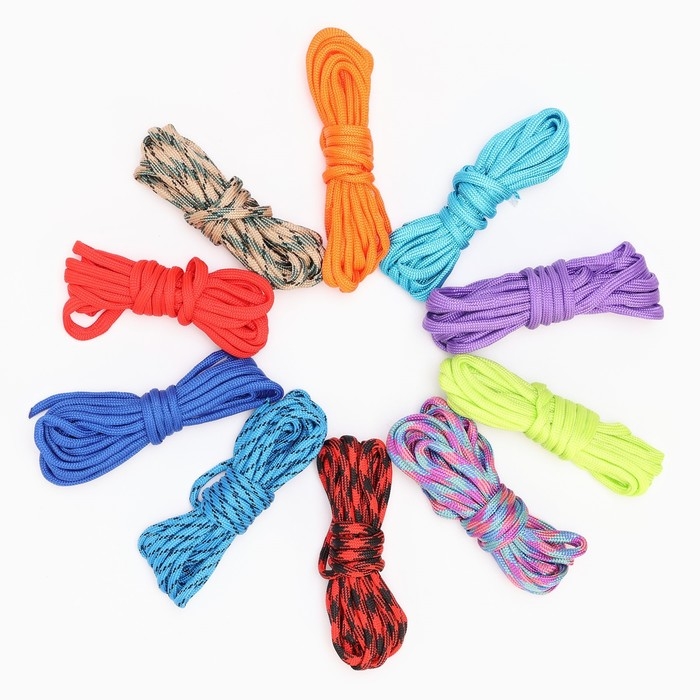 Набор паракордов для плетения, паракорд - 10 шт по 3 м Набор паракордов для плетения, паракорд - 10 шт по 3 м
