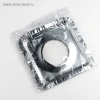 Набор пластин для защиты газовой плиты, 21.5&times;21.5 см, 5 шт.,алюминий, фольга