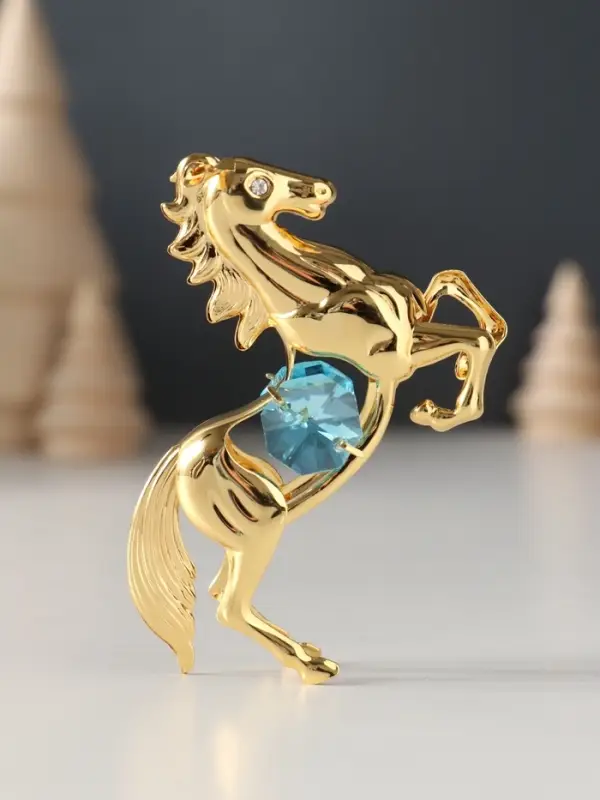 Сувенир Лошадь с 2-мя голубыми хрусталиками, 5,5х2х8 см. Сувенир Лошадь с 2-мя голубыми хрусталиками, 5,5х2х8 см.