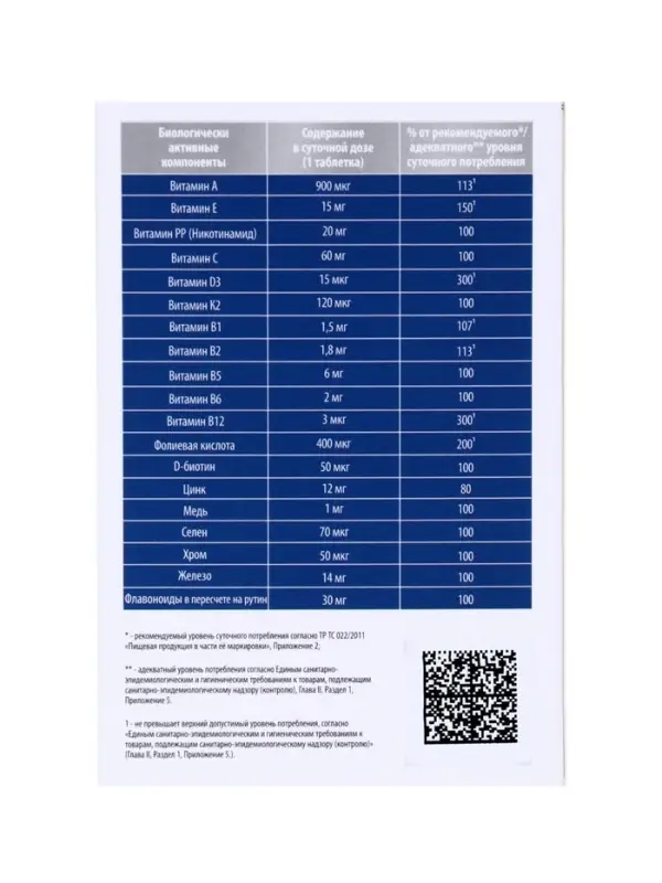 Мультивитаминный комплекс Sibivit, для мужчин, 30 таблеток по 1.3 г