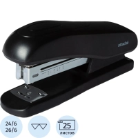 Степлер Attache до 25 листов,24/6, 26/6, пластиковый корпус, черный