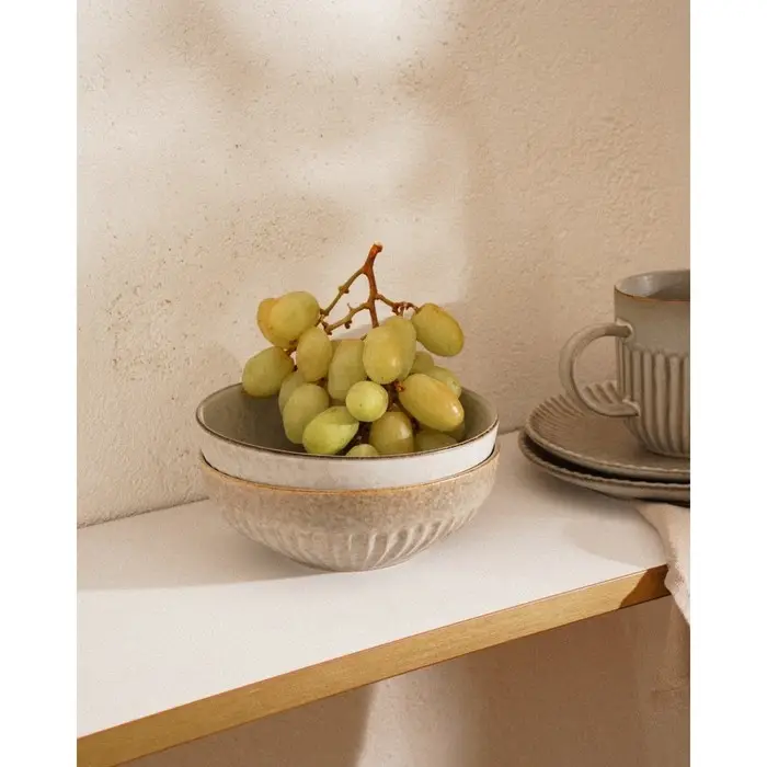 Миски SL Home &laquo;Монти&raquo;, 700 мл, d=16.5 см, фарфор, бежевые