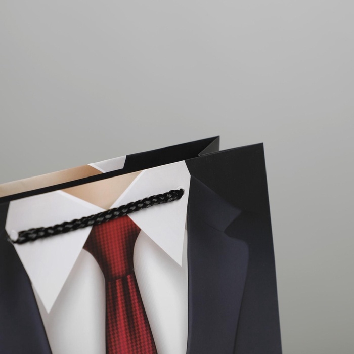 Пакет подарочный ламинированный, упаковка, «Лучшему мужчине», ML 21 х 25 х 8 см