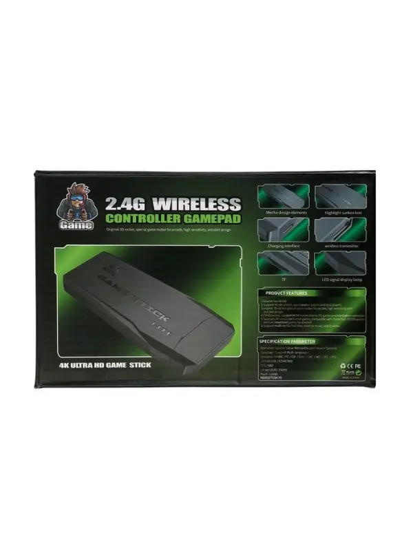 Игровая приставка Game-5, 8/16/32 бита, 4K, 64 ГБ, HDMI, microSD, 2 джойстика, черная