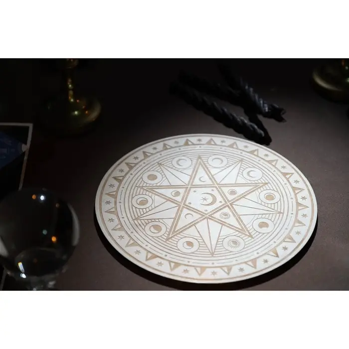 Алтарь для ритуалов &laquo;Магическая звезда&raquo;, деревянный, D=24 см