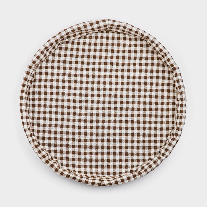 Корзинка для подачи Доляна «Домашний уют», d=35,5 см, цвет коричневый Корзинка для подачи Доляна «Домашний уют», d=35,5 см, цвет коричневый