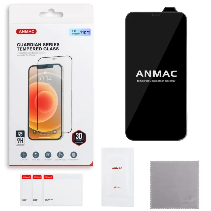 Защитное стекло для iPhone 11 Pro 3D ANMAC черное Арт. 1137202