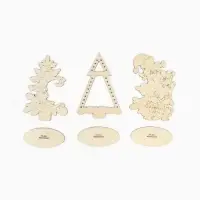 Роспись по дереву на новый год. Игровой набор для детей &laquo;Нарядные елочки&raquo;, набор для творчества