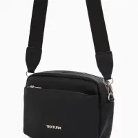 Сумка женская кросс-боди TEXTURA на молнии, 16&times;7&times;17 см, чёрная