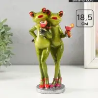 Фигурка полистоун лак &laquo;Лягухи подружки&raquo;, 9.5&times;6.5&times;18.5 см