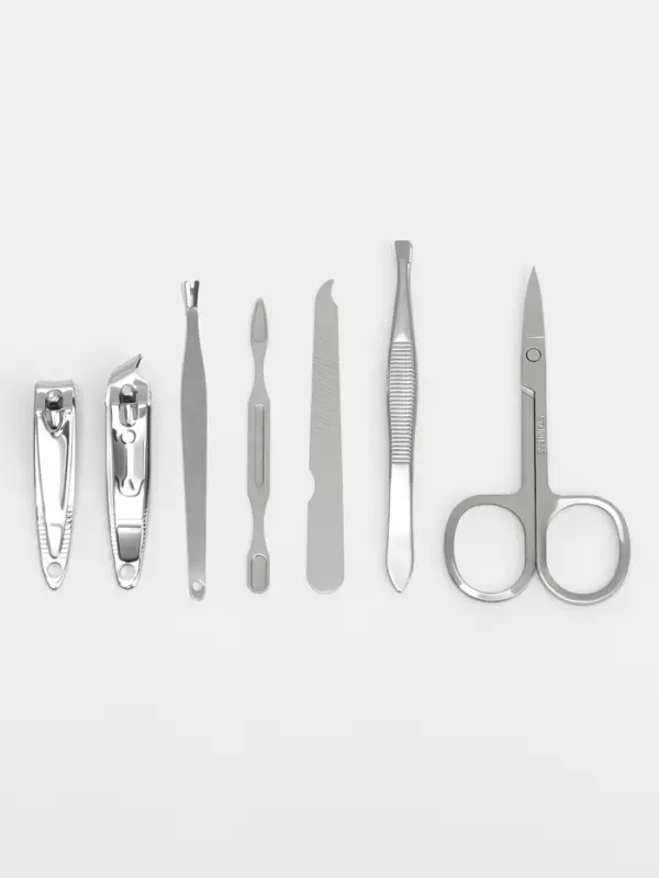 Набор маникюрный &laquo;Ой, всё&raquo;, 7 предметов, в чехле, коричневый