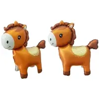 Воздушный шар фольгированный 3D 25" «Лошадка», коричневый