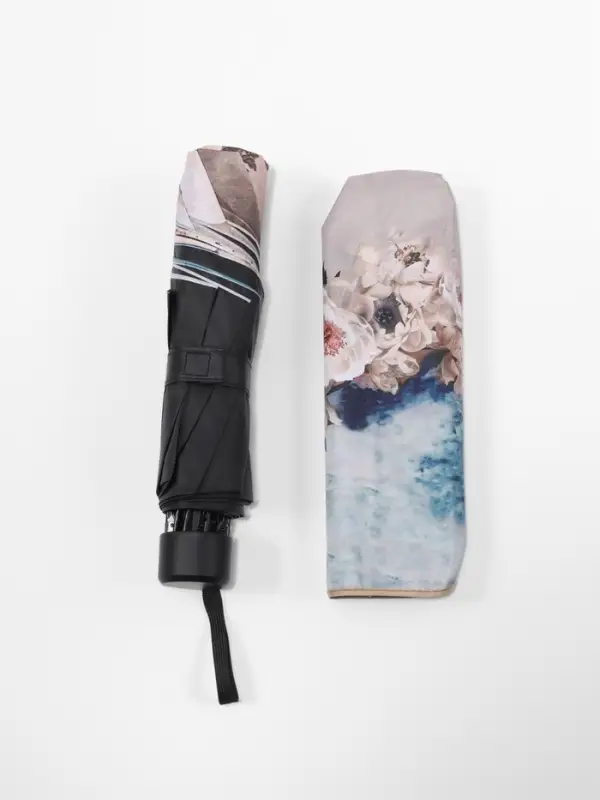 Зонт механический &laquo;Вдохновение&raquo;, эпонж, 4 сложения, 8 спиц, R=48/55 см, d=96 см, МИКС