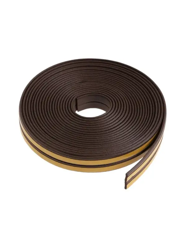 Уплотнитель резиновый ТУНДРА, профиль I, размер 9х2 мм, коричневый, в упаковке 10 м