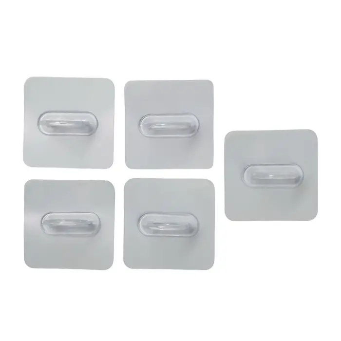 Держатель с клейкой поверхностью ТУНДРА, d=25 мм, 68×68 мм, прозрачный