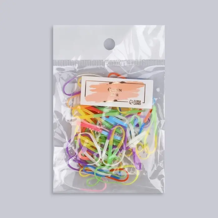 Силиконовые резинки для волос, набор, d=2 см, 50 шт., разноцветные
